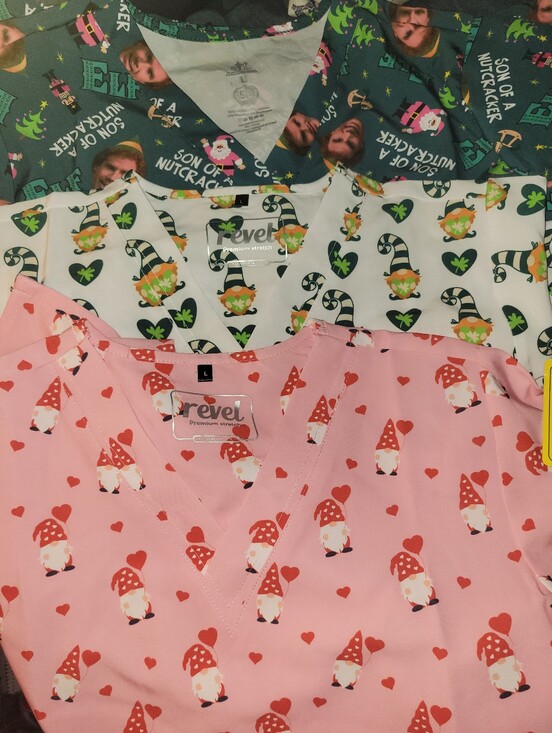 Revel Tops - Holiday Scrub Bundle